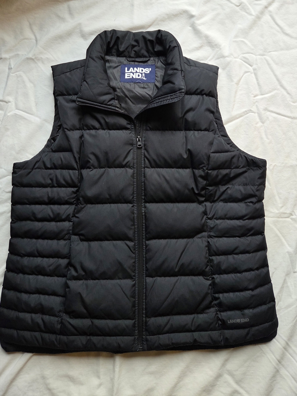 Lands' End Women's Black Puffer Vest